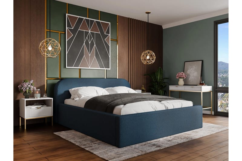Alfiya Sängram 180x200 cm - Blå - Möbler - Säng - Sängram & sängstomme