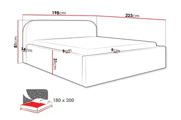Alfiya Sängram 180x200 cm - Grön - Möbler - Säng - Sängram & sängstomme