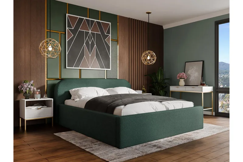 Alfiya Sängram 180x200 cm - Grön - Möbler - Säng - Sängram & sängstomme