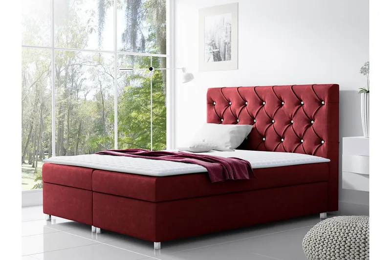 Alida Sängpaket Kontinentalsäng 120x200 cm - Röd - Möbler - Säng - Kontinentalsäng