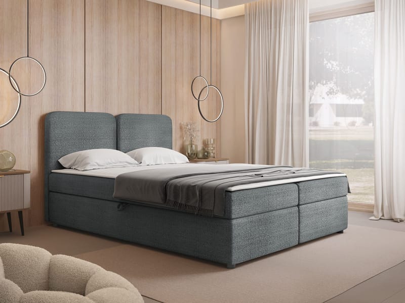 Allgunnen Sängpaket Kontinentalsäng 140x200 cm - Grå - Möbler - Säng - Kontinentalsäng