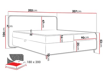 Allgunnen Sängpaket Kontinentalsäng 180x200 cm - Vit - Möbler - Säng - Kontinentalsäng