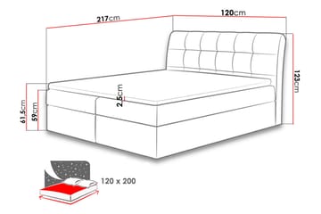 Alvik Kontinentalsäng 120x200 - Grå - Möbler - Säng - Kontinentalsäng