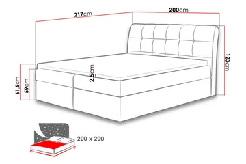 Alvik Kontinentalsäng 200x200 - Beige - Möbler - Säng - Kontinentalsäng
