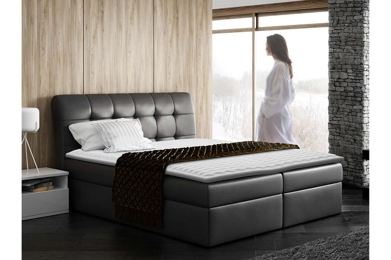 Alvik Sängpaket Kontinentalsäng 160x200 cm - Svart - Möbler - Säng - Kontinentalsäng