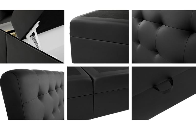 Alvik Sängpaket Kontinentalsäng 180x200 cm - Svart - Möbler - Säng - Kontinentalsäng