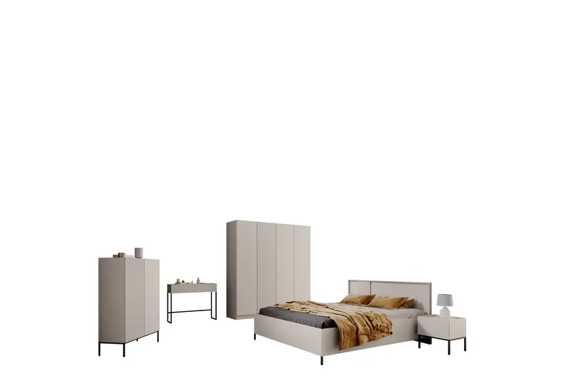 Amelus Möbelset För Sovrum, Cashmere