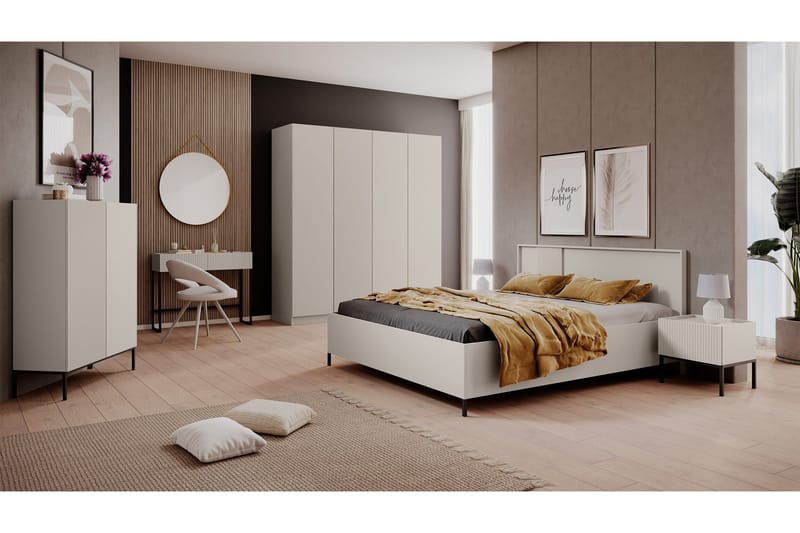 Amelus Möbelset För Sovrum - Cashmere - Möbler - Säng - Möbelset för sovrum