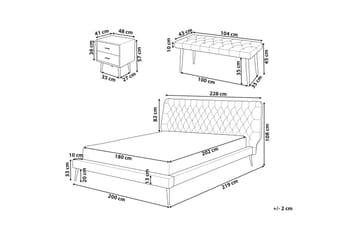 Aranne Möbelset För Sovrum - Grå - Möbler - Säng - Möbelset för sovrum