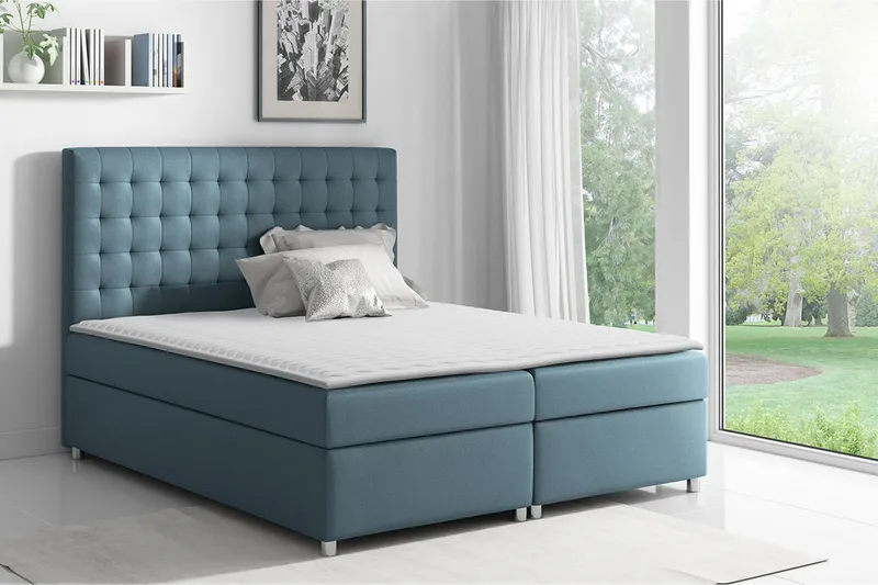Asti Sängpaket Kontinentalsäng 140x200 cm - Blå - Möbler - Säng - Kontinentalsäng