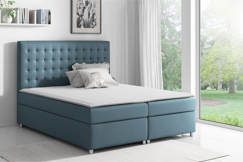 Asti Sängpaket Kontinentalsäng 160x200 cm - Blå - Möbler - Säng - Kontinentalsäng