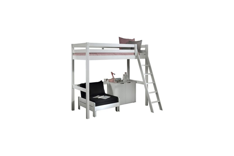 Bäddsoffa och byrå Pino Mezzanine 2-dörrar 90 x 200 cm - 90 x 200 cm - Möbler - Säng - Möbelset för sovrum