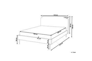 Baako Sängram 140x200 cm - Grön/Guld - Möbler - Säng - Sängram & sängstomme