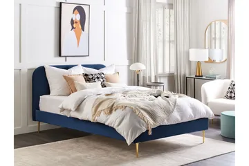 Baako Sängram 160x200 cm - Blå/Guld - Möbler - Säng - Sängram & sängstomme