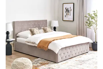 Badar Sängram 160x200 cm - Taupe - Möbler - Säng - Säng med förvaring