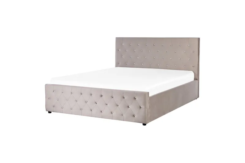 Badar Sängram 160x200 cm - Taupe - Möbler - Säng - Säng med förvaring