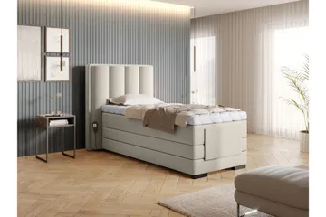 Banti Ställbar Kontinentalsäng 90x200 cm - Beige - Möbler - Säng - Ställbar säng