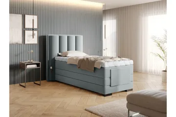 Banti Ställbar Kontinentalsäng 90x200 cm - Grå - Möbler - Säng - Ställbar säng