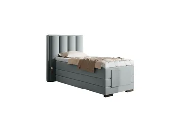 Banti Ställbar Kontinentalsäng 90x200 cm - Grå - Möbler - Säng - Ställbar säng