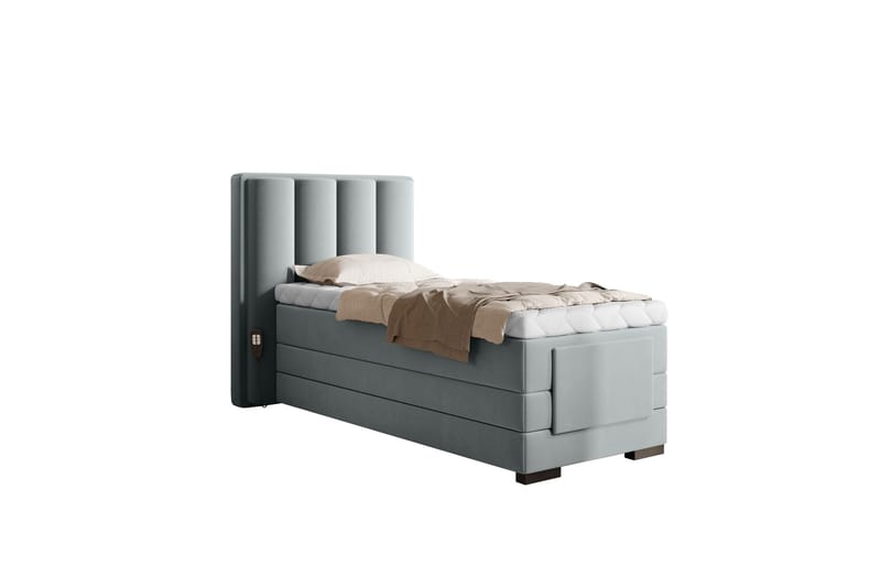 Banti Ställbar Kontinentalsäng 90x200 cm - Grå - Möbler - Säng - Ställbar säng