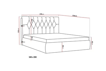 Bedford Sängpaket med Förvaring 160x200 cm - Mörkgrå - Möbler - Säng - Säng med förvaring