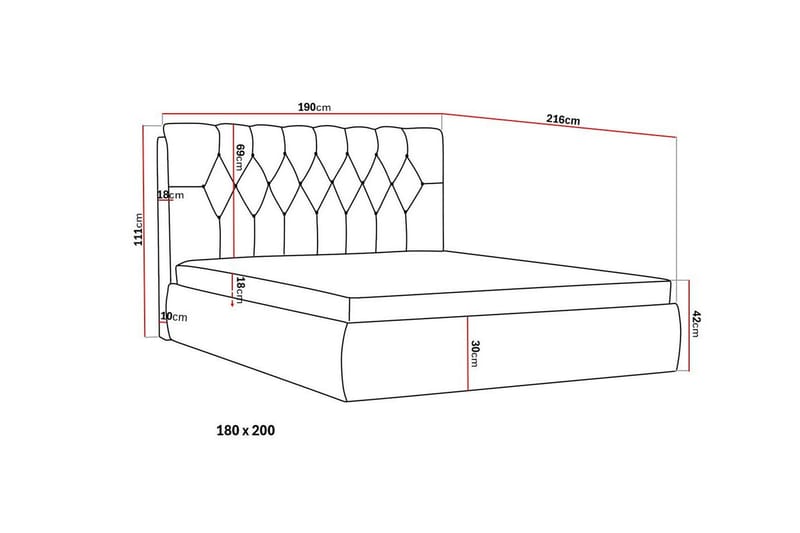 Bedford Sängpaket med Förvaring 180x200 cm - Beige - Möbler - Säng - Säng med förvaring
