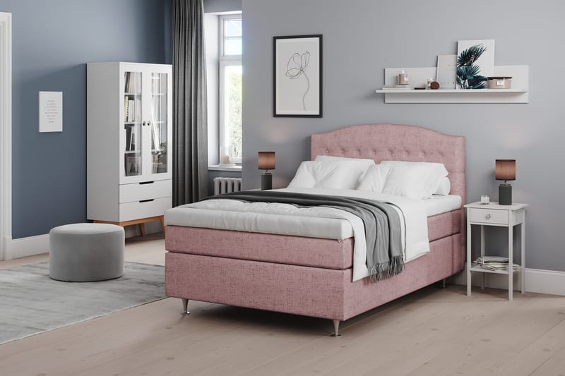 Belda Sängpaket 140x200 Fast - Rosa - Möbler - Säng - Kontinentalsäng