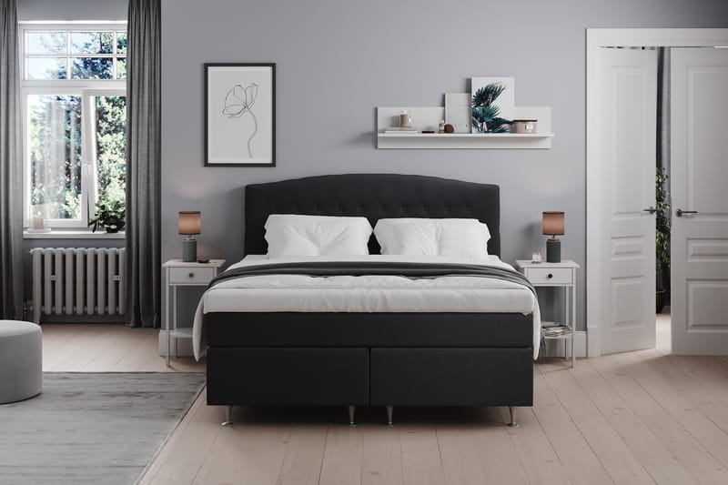 Belda Sängpaket 160x200 Fast - Svart - Möbler - Säng - Kontinentalsäng