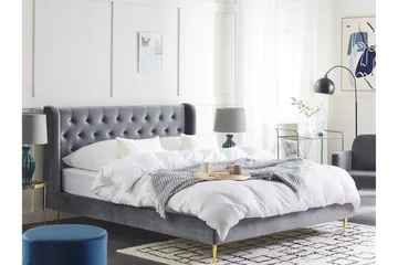 Bernie Sängram 140x200 cm - Grå/Guld - Möbler - Säng - Sängram & sängstomme