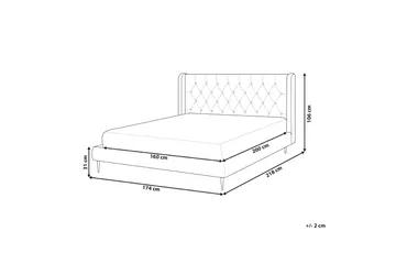 Bernie Sängram 160x200 cm - Beige/Guld - Möbler - Säng - Sängram & sängstomme