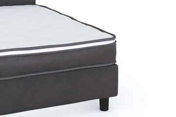 Billingen Komplett Sängpaket – Kontinentalsäng 120x200 cm i Tyg med Sänggavel + Bäddmadrass med Fasthetsgrad Medium - Grå - Möbler - Säng - Kontinentalsäng
