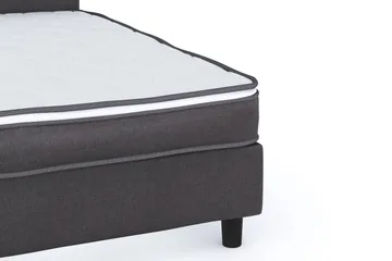 Billingen Komplett Sängpaket – Kontinentalsäng 140x200 cm i Tyg med Sänggavel + Bäddmadrass med Fasthetsgrad Medium - Grå - Möbler - Säng - Kontinentalsäng