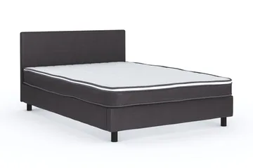 Billingen Komplett Sängpaket – Kontinentalsäng 140x200 cm i Tyg med Sänggavel + Bäddmadrass med Fasthetsgrad Medium - Grå - Möbler - Säng - Kontinentalsäng