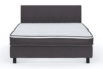 Billingen Komplett Sängpaket – Kontinentalsäng 140x200 cm i Tyg med Sänggavel + Bäddmadrass med Fasthetsgrad Medium - Grå - Möbler - Säng - Kontinentalsäng