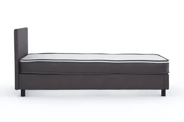 Billingen Komplett Sängpaket – Kontinentalsäng 90x200 cm i Tyg med Sänggavel + Bäddmadrass med Fasthetsgrad Medium - Grå - Möbler - Säng - Kontinentalsäng