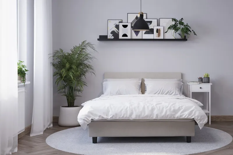 Billingen Komplett Sängpaket 160x200 cm - Beige - Möbler - Säng - Enkelsäng