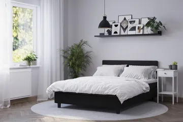 Billingen Komplett Sängpaket 180x200 cm - Svart - Möbler - Säng - Kontinentalsäng