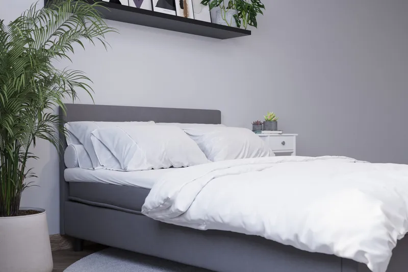 Billingen Komplett Sängpaket 90x200 cm - Grå - Möbler - Säng - Kontinentalsäng
