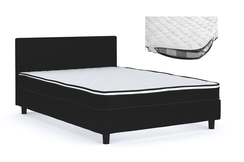 Billingen Sängpaket 120x200 cm + Madrasskydd - Svart - Möbler - Säng - Enkelsäng