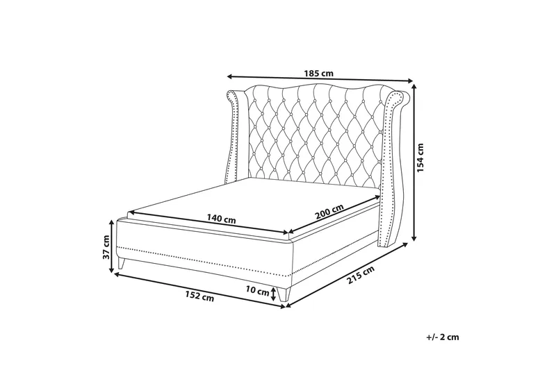 Bode Sängram 140x200 cm - Rosa - Möbler - Säng - Sängram & sängstomme
