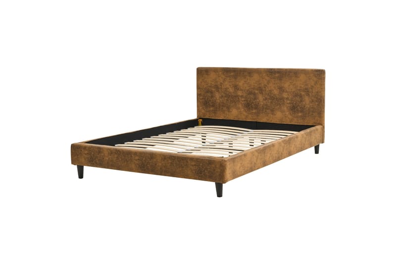 Bossom Sängram 140x200 cm, Brun/Ljust trä