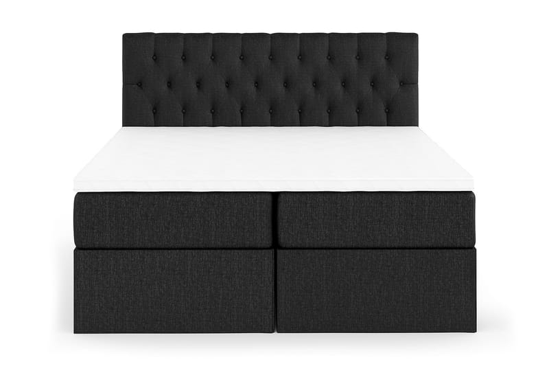 Box Bed Boxy Svart/Grå - 180x200 cm - Säng med förvaring - Komplett sängpaket