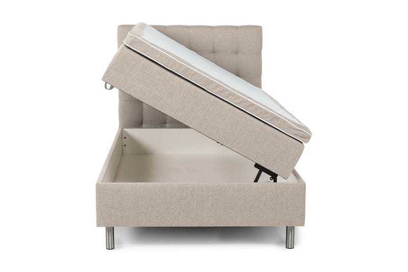 Box Bed Suset 120x200 - Beige - Säng med förvaring - Komplett sängpaket