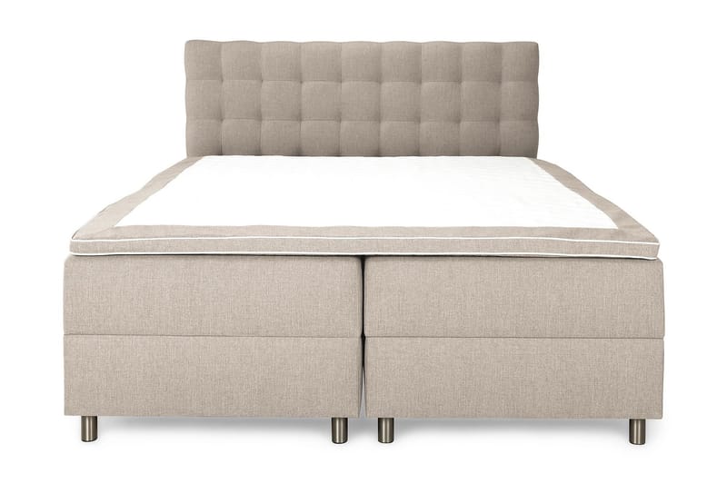Box Bed Suset 160x200 - Beige - Säng med förvaring - Komplett sängpaket