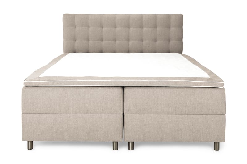 Box Bed Suset 180x200 - Beige - Dubbelsäng med förvaring - Säng med förvaring