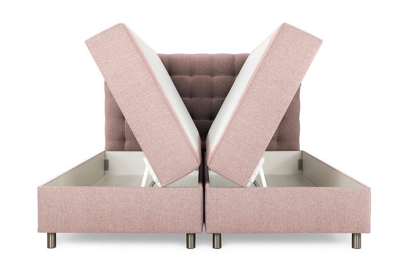 Box Bed Suset 180x200 - Rosa - Dubbelsäng med förvaring - Säng med förvaring