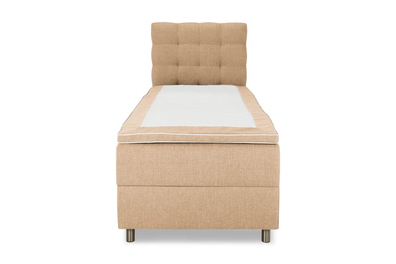 Box Bed Suset 90x200 - Gul - Enkelsäng med förvaring - Säng med förvaring