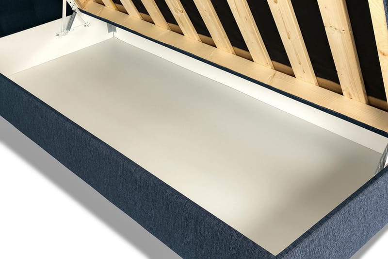 Box Bed Suset 90x200 - Mörkblå - Dubbelsäng med förvaring - Säng med förvaring