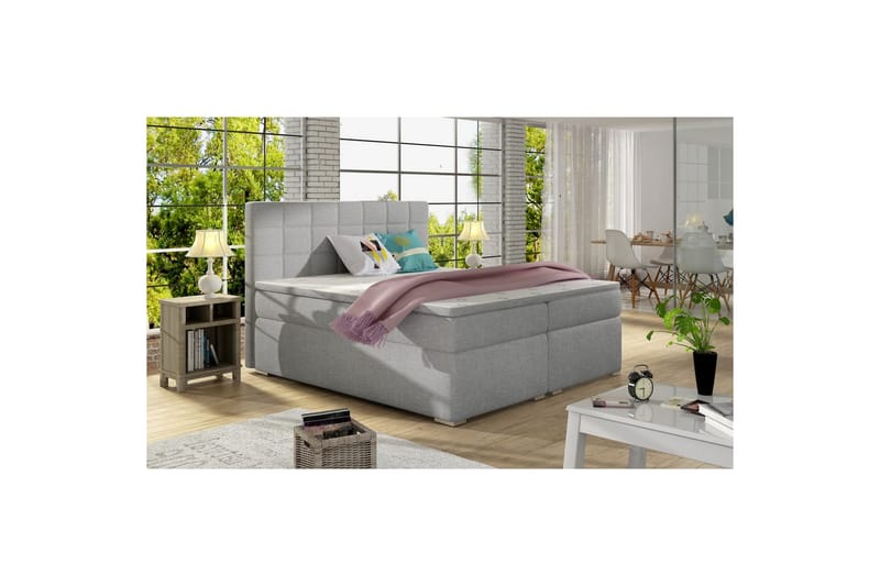 Box Spring Eltap Alice - 140x200 cm, Sawana 21, Grå - Möbler - Säng - Kontinentalsäng