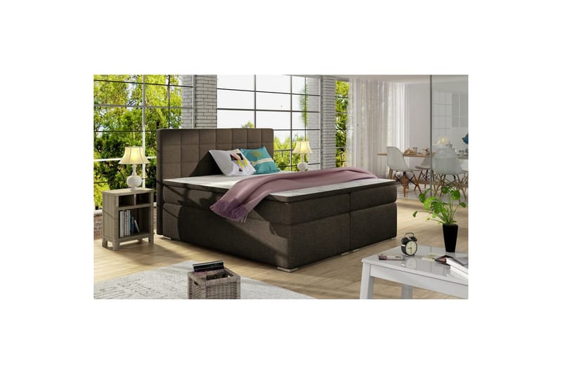 Box Spring Eltap Alice - 140x200 cm, Sawana 26, Mörkbrun - Möbler - Säng - Kontinentalsäng